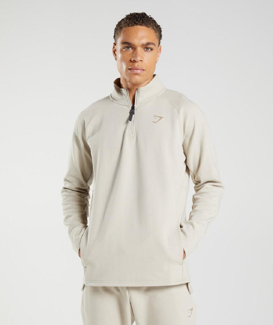 Accessories Męskie Gymshark Rest Day 1/4 Zip Szare | PL 3531HAP